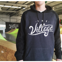 Village Hoodies / Black/ Grey Marle / Extra Small