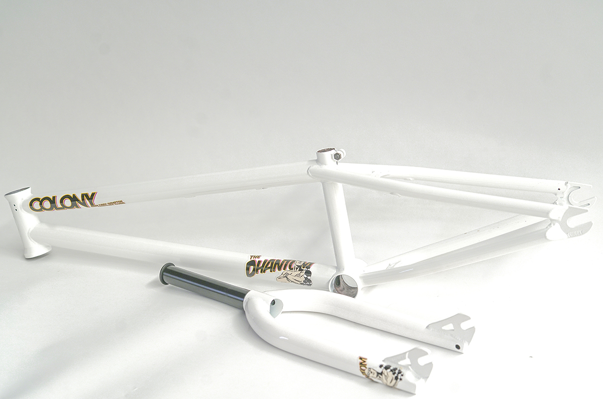 white bmx frame