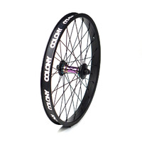 Colony Complete Front Wheel | Black Rim & Rainbow Hub 